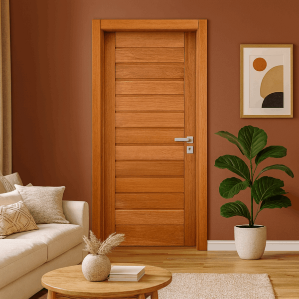 Porta Completa Comercial Linha Econômica 62x210cm Em Madeira