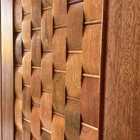 Porta Completa Couro 90x210cm Em Madeira Maciça Cedro Arana