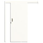 Porta Completa de Correr Sobrepor 215x90cm Direita Branco MGM