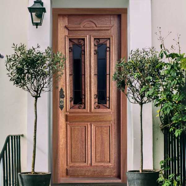 Porta Completa Duquesa C/ Grade 92x210cm Em Madeira Maciça Ce