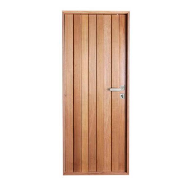 Porta Completa Mexicana Em Madeira Maciça Tauari 72cm X 210cm