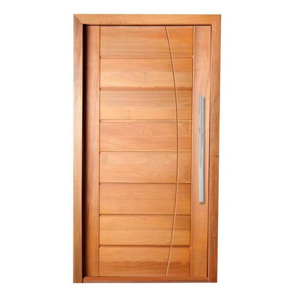 Porta Completa Pivotante Bbb Frisada 102x210cm Em Madeira Mac