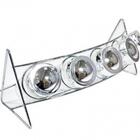 Porta Condimento De Vidro 5 Potes E Suporte Wellmix