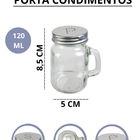 Porta Condimento De Vidro Com Alca 2-pecas 120-ml Lehavi Tran