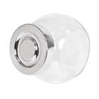 Porta Condimento De Vidro Com Tampa Prata 3 Peças 190ml