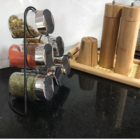 Porta Condimento De Vidro Hermetico Tempero 6 Fracos Cozinha