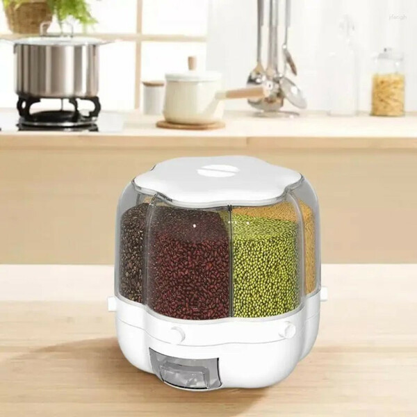 Porta Condimento Giratório 360° Para Grãos Cereais 6 Divisóri