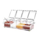 Porta Condimento Tempero Acrílico Com Colher Organizador Cozi