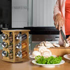 Porta Condimentos Bambu 13 peças Cozinha Comida Culinária