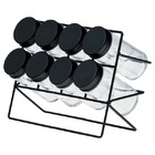 Porta Condimentos Com 8 Potes E Suporte Metal Lyor