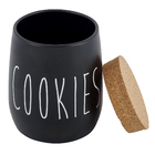 Porta Condimentos Cookies 850ml Preto Oak YOI