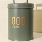 Porta Condimentos De Metal Com Puxador De Madeira Verde Milit