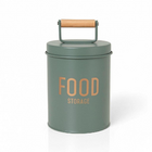 Porta Condimentos De Metal Com Puxador De Madeira Verde Milit