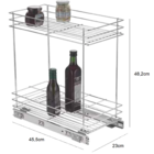 Porta Condimentos Deslizante Inox Embutido Schmitt 45x23x48