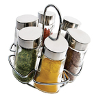 Porta Condimentos Hexa Com Suporte 6 Pc.