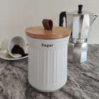 Porta Condimentos Metal E Bambu Para Açucar Yoi 811500104