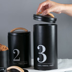 Porta-condimentos Nº3 Pote Branco Ou Preto 1750ml Metal Yoi P