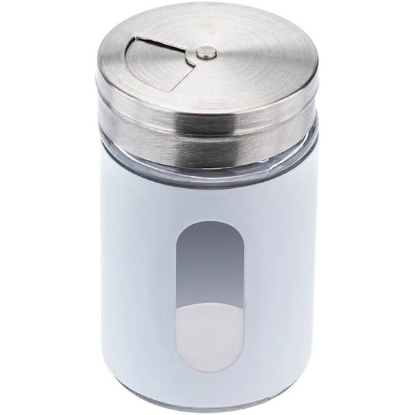 Porta Condimentos/saleiro/pimenteiro Corpo De Vidro Branco We