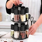 Porta Condimentos Temperos 12 Peças Suporte Giratorio Cozinha