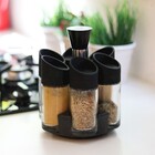 Porta Condimentos Temperos 6 Peças Cozinha Suporte Giratorio