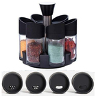 Porta Condimentos Temperos 6 Peças Cozinha Suporte Giratorio