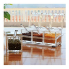 Porta Condimentos Temperos Potes Organizador Acrilico Com Col