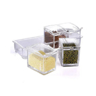 Porta Condimentos Temperos Potes Organizador Acrilico Com Col