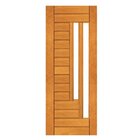 Porta Contemporânea Com Visor Duplo - Madeira Maciça - Angeli