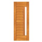 Porta Contemporânea Com Visor - Madeira Maciça - Angelim Medi