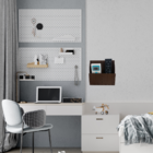 Porta Controle De Parede Duplo Mdf Sthoudt Amadeirado Escuro