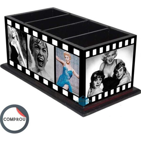 Porta Controle Decoração Cinema Retro + Porta Treco  M.3