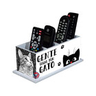 Porta Controle Remoto Branco Decoração Gato Mod7