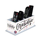 Porta Controle Remoto Branco Decoração Gratidão