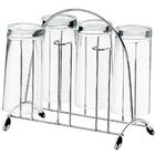 Porta Copos Aramado 6 Unidades Mesa Suporte Escorredor Aço Cr