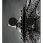 PORTA-COPOS ESTEIRA DE SOFÁ TORRE EIFFEL B & W