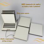 Porta Copos Madeira Mesa Jantar Cozinha Bar 6 Unidades Quadra