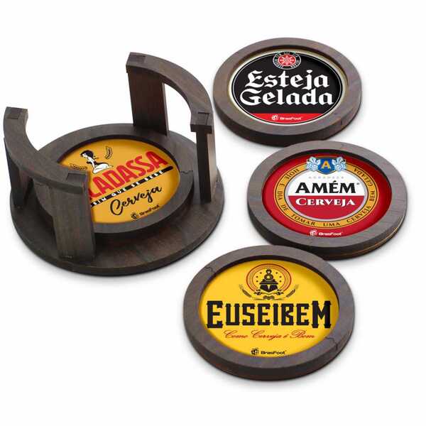 PORTA COPOS MDF - CERVEJAS PURO MALTE