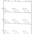 Porta Copos Suporte De Parede Para 12 Lugares Cromado - Cód 0