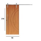 Porta Correr 10 Trilho Soft Aparente Puxador Tubo 60cm 92cm X