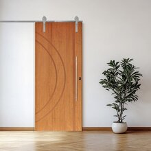 Porta Correr 10 Trilhos Soft Aparente Puxador Tubo 80cm 92x21