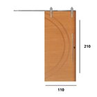 Porta Correr 11 Trilho Soft Aparente Puxador Tubo 60cm 110cm