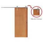 Porta Correr 12 Trilho Soft Aparente Puxador Tubo 80cm 92cm X