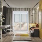 Porta Correr 2 Folhas Móveis Centra Topsul Com Persiana Integ