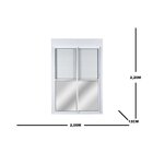 Porta Correr 2 Folhas Móveis Centra Topsul Com Persiana Integ