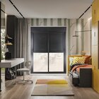 Porta Correr 2 Folhas Móveis Central Topsul Com Persiana Inte