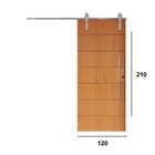 Porta Correr 2 Trilhos Soft Aparente Puxador Tubo 60cm 120x21