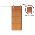 Porta Correr 2 Trilhos Soft Aparente Puxador Tubo 80cm 120x21