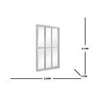 Porta Correr 3 Folhas Móveis Central Topsul 210x200cm Esquadr