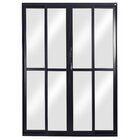 Porta Correr 4 Folhas Móveis Central Topsul 210x200cm Esquadr