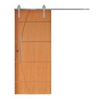 Porta Correr 5 Trilho Soft Aparente Puxador Tubo 80cm 110cm X